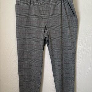 A New Day Gray Trousers with Tapered Leg and Elastic Waist